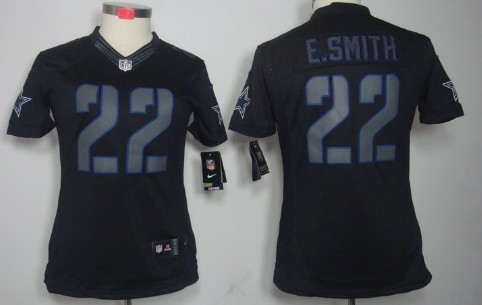 Nike Dallas Cowboys #22 Emmitt Smith Black Impact Limited Womens Jersey Nike Dallas Cowboys #22 Emmitt Smith Black Impact Limited Womens Jersey