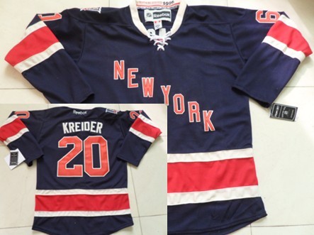 New York Rangers #20 Chris Kreider Navy Blue Third 85TH Jersey New York Rangers #20 Chris Kreider Navy Blue Third 85TH Jersey