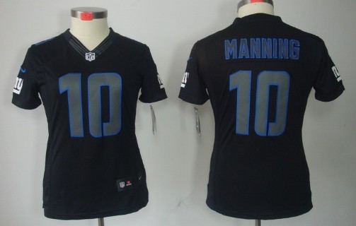 Nike New York Giants #10 Eli Manning Black Impact Limited Womens Jersey Nike New York Giants #10 Eli Manning Black Impact Limited Womens Jersey