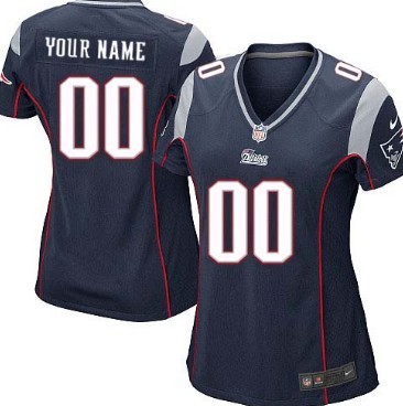 Women's Nike New England Patriots Customized Blue Limited Jersey Women's Nike New England Patriots Customized Blue Limited Jersey