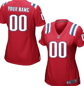 Women's Nike New England Patriots Customized Red Limited Jersey Women's Nike New England Patriots Customized Red Limited Jersey