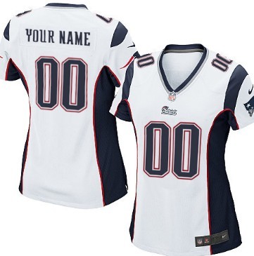 Women's Nike New England Patriots Customized White Limited Jersey Women's Nike New England Patriots Customized White Limited Jersey