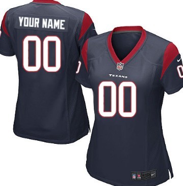 Women's Nike Houston Texans Customized Blue Limited Jersey Women's Nike Houston Texans Customized Blue Limited Jersey