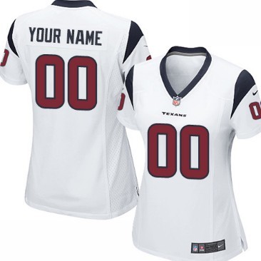Women's Nike Houston Texans Customized White Limited Jersey Women's Nike Houston Texans Customized White Limited Jersey