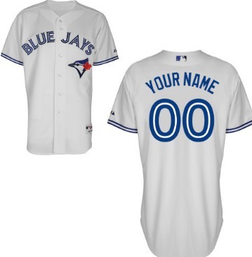 Me'ns Toronto Blue Jays Customized White Jersey 