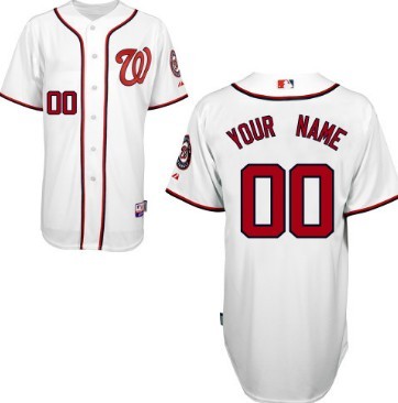 Men's Washington Nationals Customized White Jersey Men's Washington Nationals Customized White Jersey