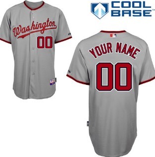 Kids' Washington Nationals Customized Gray Jersey Kids' Washington Nationals Customized Gray Jersey