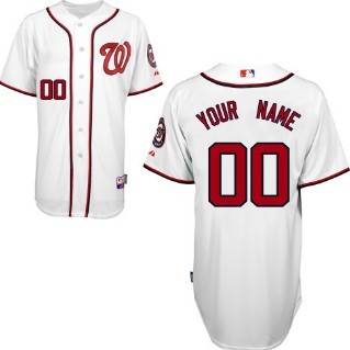Kids' Washington Nationals Customized White Jersey Kids' Washington Nationals Customized White Jersey