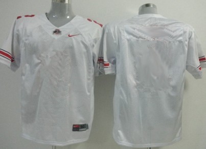 Kids' Ohio State Buckeyes Customized White Jersey Kids' Ohio State Buckeyes Customized White Jersey