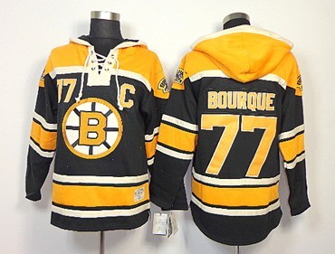 Old Time Hockey Boston Bruins #77 Ray Bourque Black Hoodie Old Time Hockey Boston Bruins #77 Ray Bourque Black Hoodie