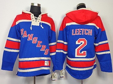 Old Time Hockey New York Rangers #2 Brian Leetch Light Blue Hoodie Old Time Hockey New York Rangers #2 Brian Leetch Light Blue Hoodie