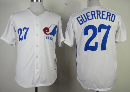 Montreal Expos #27 Vladimir Guerrero 1982 White Throwback Jersey Montreal Expos #27 Vladimir Guerrero 1982 White Throwback Jersey