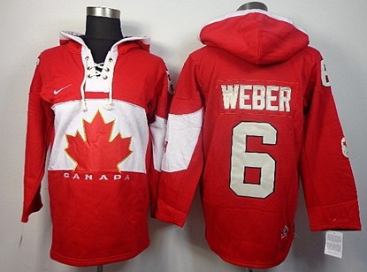 2014 Old Time Hockey Olympics Canada #6 Shea Weber Red Hoodie 2014 Old Time Hockey Olympics Canada #6 Shea Weber Red Hoodie