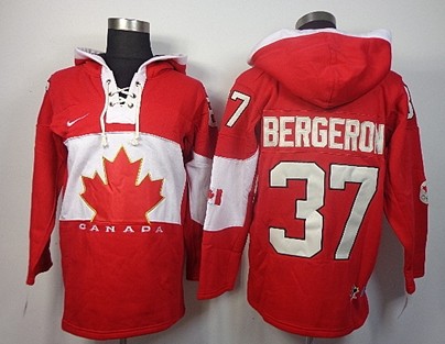 2014 Old Time Hockey Olympics Canada #37 Patrice Bergeron Red Hoodie 2014 Old Time Hockey Olympics Canada #37 Patrice Bergeron Red Hoodie