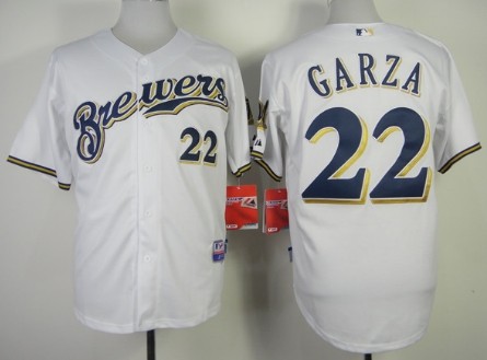 Milwaukee Brewers #22 Matt Garza White Jersey Milwaukee Brewers #22 Matt Garza White Jersey
