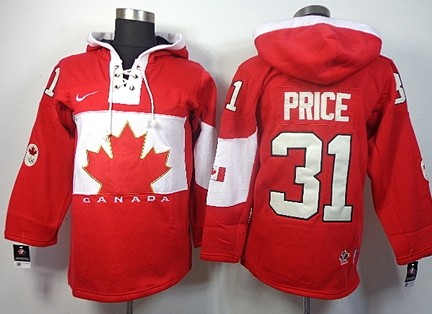 2014 Old Time Hockey Olympics Canada #31 Carey Price Red Hoodie 2014 Old Time Hockey Olympics Canada #31 Carey Price Red Hoodie