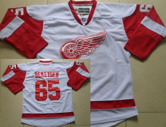 Detroit Red Wings #65 Danny DeKeyser White Jersey Detroit Red Wings #65 Danny DeKeyser White Jersey