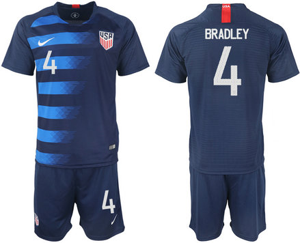 2018-19 USA 4 BRADLEY Away Soccer Jersey
