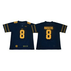 NCAA California Golden Bears 8 Aaron Rodgers Navy Blue College Football Men Jersey