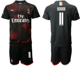 2019-20 AC Milan 11 BORINI Third Away Soccer Jersey