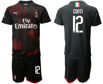 2019-20 AC Milan 12 CONTI Third Away Soccer Jersey
