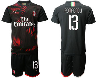 2019-20 AC Milan 13 ROMAGNOLI Third Away Soccer Jersey 2019-20 AC Milan 13 ROMAGNOLI Third Away Soccer Jersey