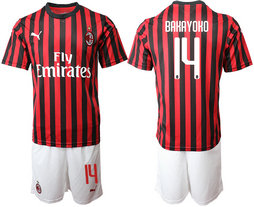 2019-20 AC Milan 14 BAKAYOKO Home Soccer Jersey 2019-20 AC Milan 14 BAKAYOKO Home Soccer Jersey