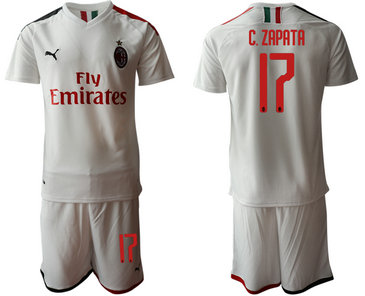 2019-20 AC Milan 17 C. ZAPATA Away Soccer Jersey