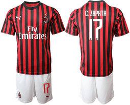 2019-20 AC Milan 17 C. ZAPATA Home Soccer Jersey