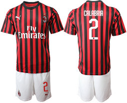2019-20 AC Milan 2 CALABRIA Home Soccer Jersey