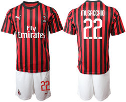 2019-20 AC Milan 22 MUSACCHIO Home Soccer Jersey