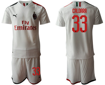 2019-20 AC Milan 33 CALDARA Away Soccer Jersey
