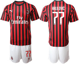 2019-20 AC Milan 77 HALILOVIC Home Soccer Jersey