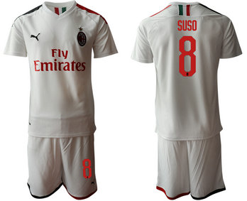 2019-20 AC Milan 8 SUSO Away Soccer Jersey