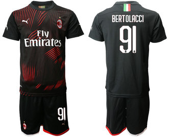 2019-20 AC Milan 91 BERTOLACCI Third Away Soccer Jersey