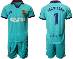 2019-20 Barcelona 1 TER STEGEN Third Away Soccer Jersey