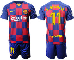 2019-20 Barcelona 11 O. DEMBELE Home Soccer Jersey