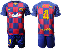 2019-20 Barcelona 4 I. RAKITIC Home Soccer Jersey