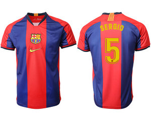 2019-20 Barcelona 5 SERGIO Home Thailand Soccer Jersey