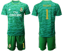 2019-20 Real Madrid 1 NAVAS Green Goalkeeper Soccer Jersey