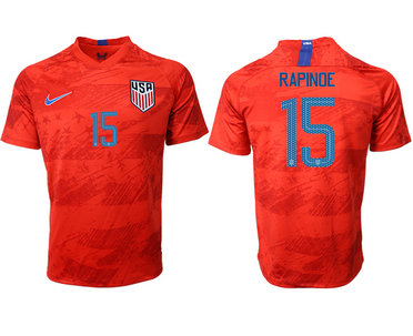 2019-20 USA 15 RAPINOE Away Thailand Soccer Jersey 2019-20 USA 15 RAPINOE Away Thailand Soccer Jersey