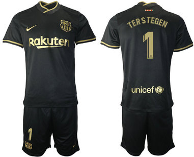 2020-21 Barcelona 1 TERS TEGEN Away Soccer Jersey