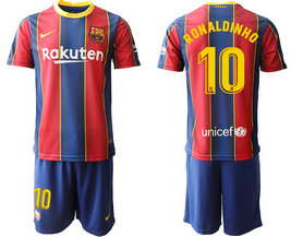 2020-21 Barcelona 10 RONALDINHO Home Soccer Jersey