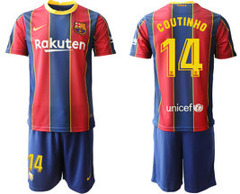 2020-21 Barcelona 14 COUTINHO Home Soccer Jersey