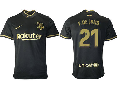2020-21 Barcelona 21 F.DE JONG Away Thailand Soccer Jersey