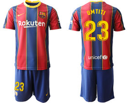 2020-21 Barcelona 23 UMTITI Home Soccer Jersey