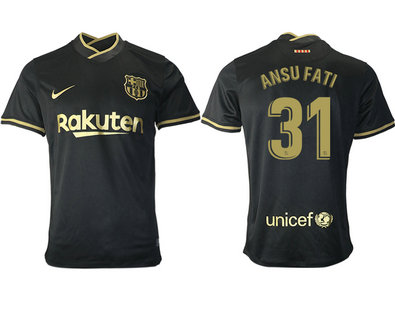 2020-21 Barcelona 31 ANSU FATI Away Thailand Soccer Jersey