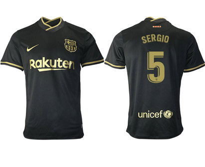 2020-21 Barcelona 5 SERGIO Away Thailand Soccer Jersey