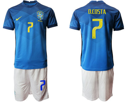 2020-21 Brazil 7 D.COSTA Away Soccer Jersey