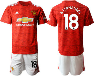 2020-21 Manchester United 18 B.FERNANDES Home Soccer Jersey